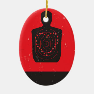 Target Practice Heart Ceramic Ornament