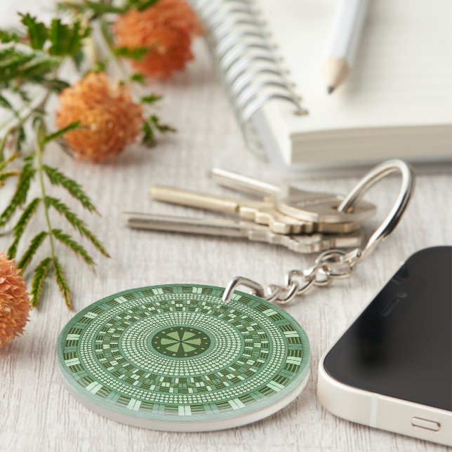 Target Practice Mandala Key Ring (Front Right)