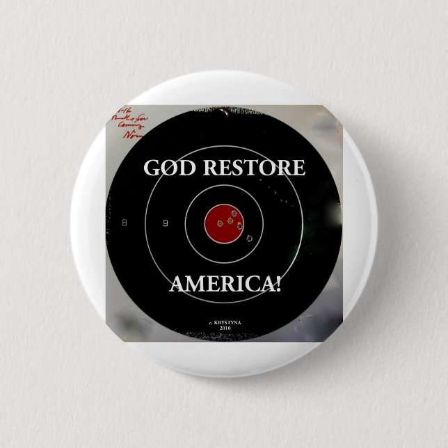 TARGET PRACTICE PHRASES 3 6 CM ROUND BADGE (Front)