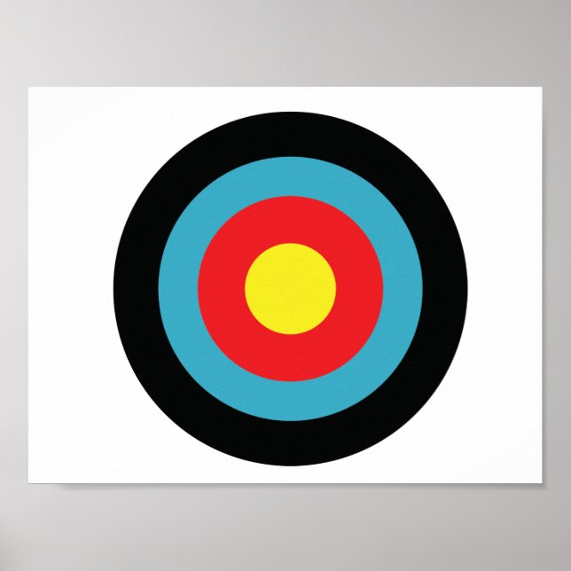 Target Practice Wall Poster White (Front)