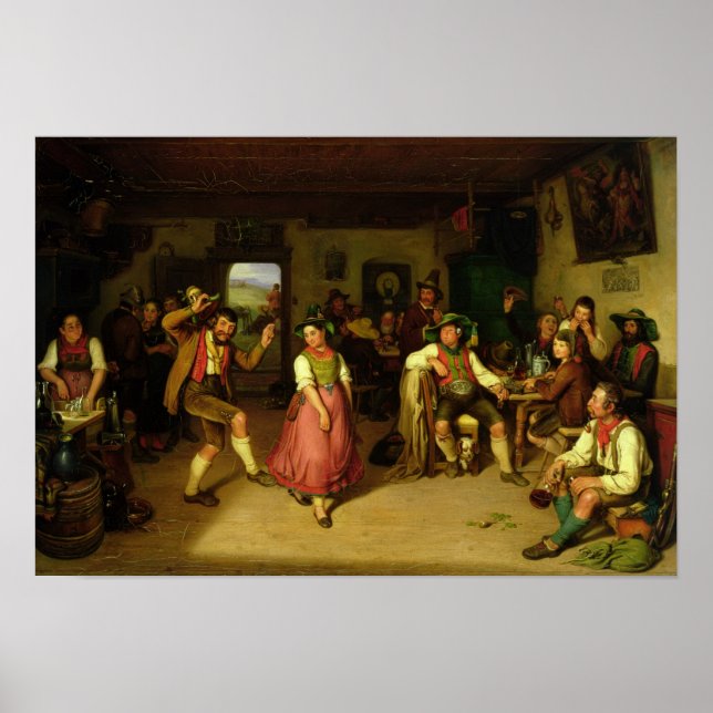 Target Shooting and Dancing in Oberbayern, 1841 Poster (Front)