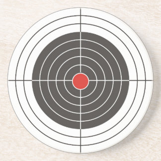 Target shooting for gun, rifle or firearm shooter coaster