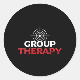 Target Shooting Gun Enthusiast Therapy Classic Round Sticker
