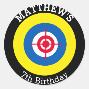 Target Stickers Personalized Laser Tag Birthday