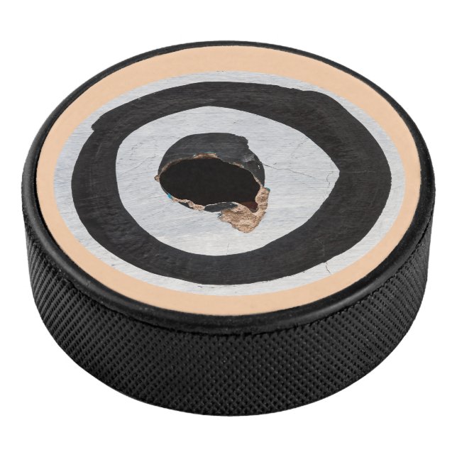 target tears up hockey puck (3/4)