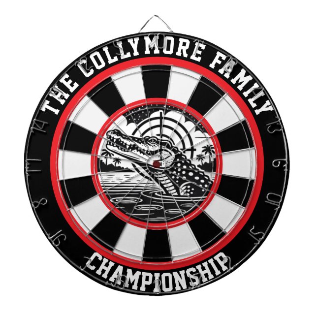 Targeted Crocodile Lake Design Dartboard (Front)