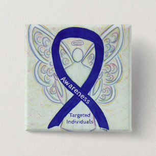Targeted Individuals Angel Awareness Ribbon Pins