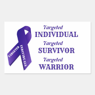 Targeted Individuals Awareness Survivor Warrior Rectangular Sticker
