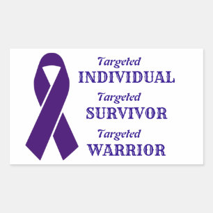 Targeted Individuals Awareness Survivor Warrior Rectangular Sticker