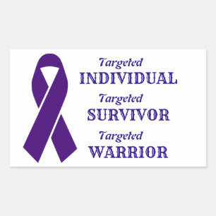 Targeted Individuals Awareness Survivor Warrior Rectangular Sticker