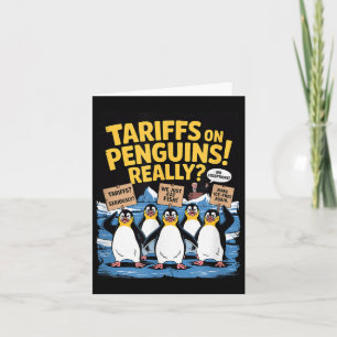 Tariff Penguins Flippers Up Heard Island Funny Res Card