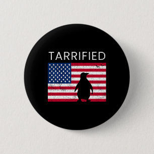 Tariff Trade Anti Republican Conservative Penguin 6 Cm Round Badge