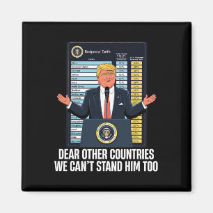 Tariff Trump 2025 Dear Other Countries We Cant Sta Magnet