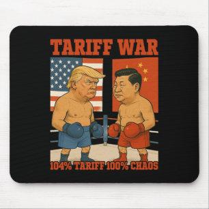 Tariff War Funny Trump Vs Xi Jinping Boxing Match Mouse Pad