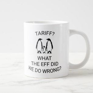 Tariffed Penguins Large Coffee Mug