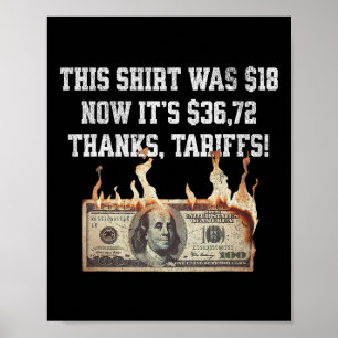 Tariffed Up! Trump China Meme Tee – 104% Funny Tra Poster
