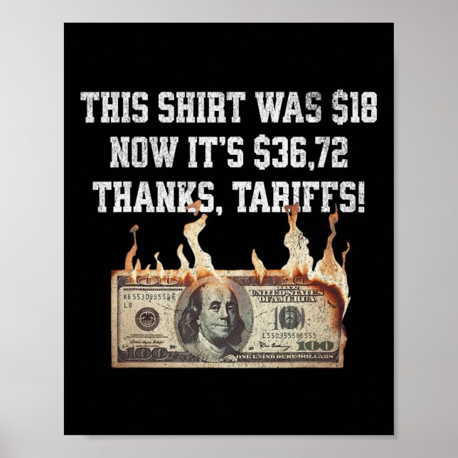 Tariffed Up! Trump China Meme Tee – 104% Funny Tra Poster (Front)
