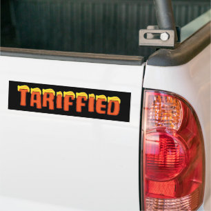 Tariffied - funny Donald Trump tariff Bumper Sticker