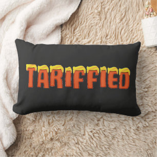 Tariffied - funny Donald Trump tariff Lumbar Cushion