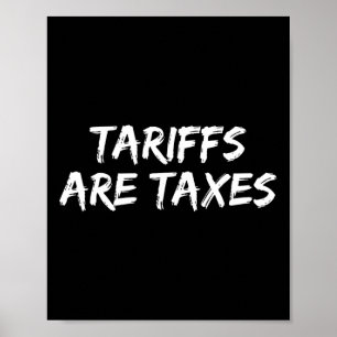 Tariffs Are Taxes - Political View Against Tariffs Poster
