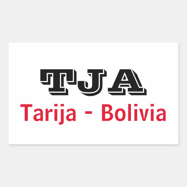 Tarija Bolivia Rectangular Sticker (Front)