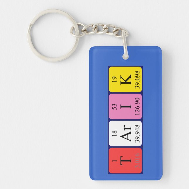 Tarik periodic table name keyring (Front)