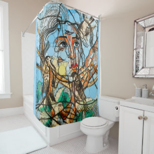 Tarin, Infinity Dots by After Francis Picabia Shower Curtain