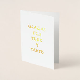 Tarjeta de agradecimiento foil card