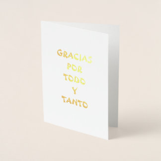 Tarjeta de agradecimiento foil card
