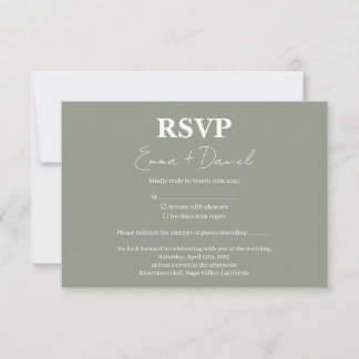 Tarjeta de confirmación RSVP card