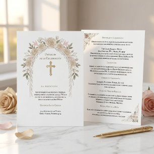 Tarjeta de Detalles de Boda Catolica  Enclosure Card