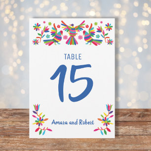 Tarjeta de Mesa para boda, otomi tarjeta de mesa Announcement