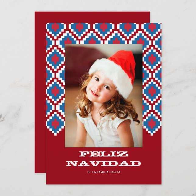 Tarjeta de Navidad colorida 2 Holiday Card (Front/Back)