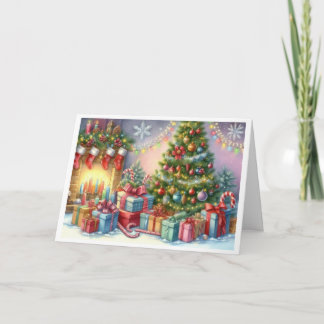 Tarjeta de Navidad con imagen de árbol de Navidad Card