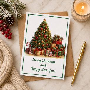 Tarjeta de Navidad con imagen de árbol de Navidad Card