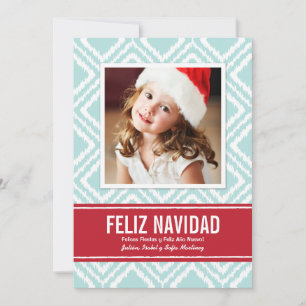 Tarjeta de Navidad de Photos   Model Ikat Holiday Card
