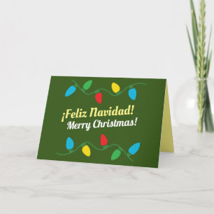 Tarjeta de Navidad en Inglés y Español / Spanish  Card