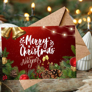 Tarjeta de navidad y año nuevo  holiday card