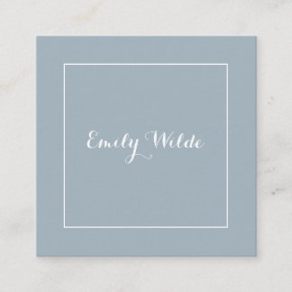 Tarjeta de visita Cuadrada Blue White BusinessCard Square Business Card