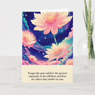 Tarjeta flowers message happy birthday card