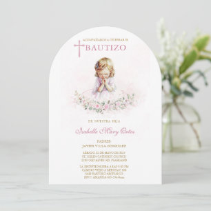  Tarjeta Personalizada Bautizo Niña   Invitation