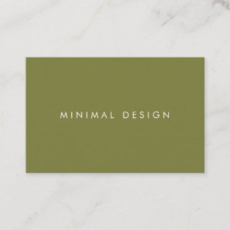 Tarjeta visita Minimal Green & White BusinessCard Business Card