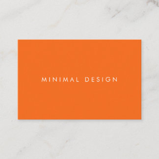Tarjeta visita Minimal Orange & White BusinessCard Business Card