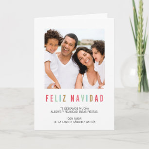 Tarjetas Navideñas de Foto   Saludos Coloridos Holiday Card