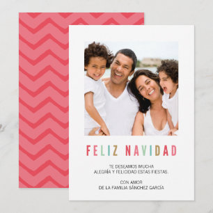 Tarjetas Navideñas de Foto   Saludos Coloridos Invitation
