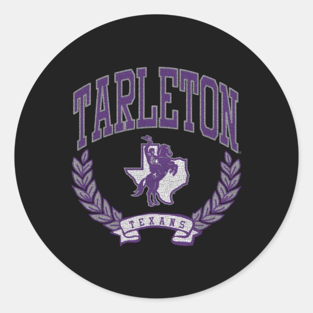 Tarleton State Texans Victory Classic Round Sticker (Front)