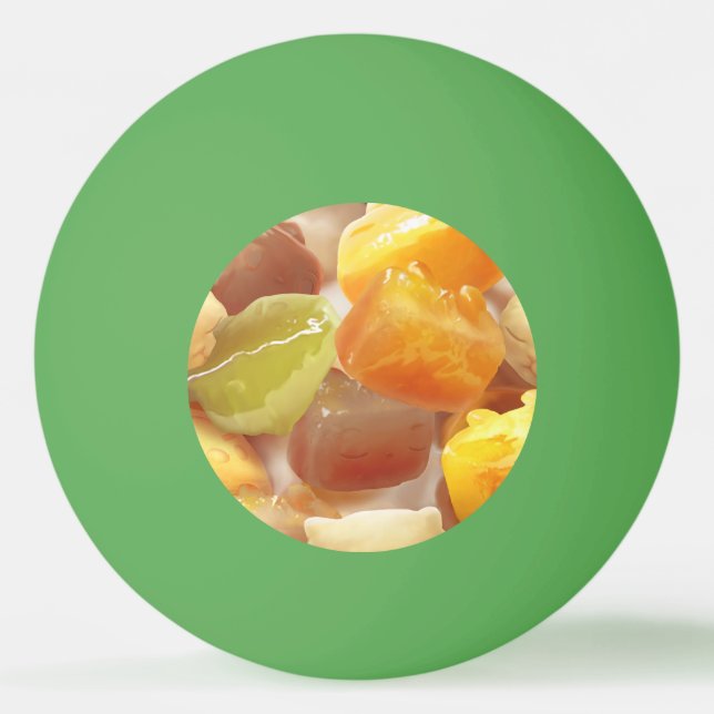 Taro Ball Dessert Illustration (Front)