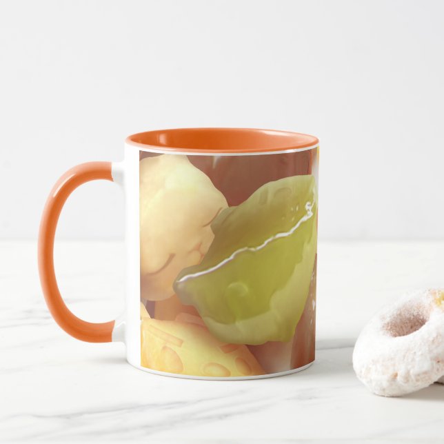 Taro Ball Dessert Illustration Mug (With Donut)