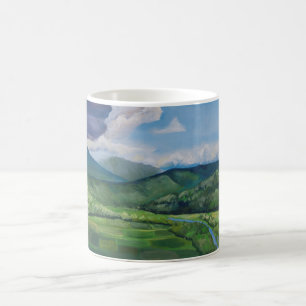 Taro Fields Hanalei Hawaii Oil Painting Coffee Mug