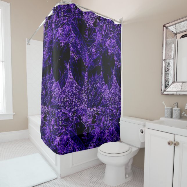 Taro Tropical Shower Curtain (In Situ)